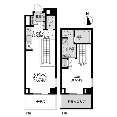 レジデンス白金コローレ - 間取り図