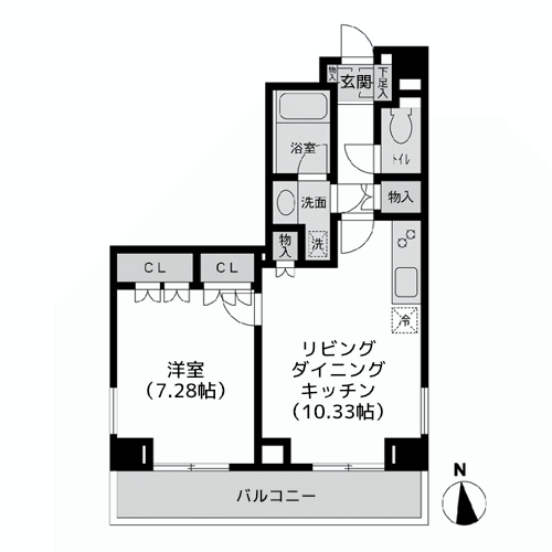 レジデンス白金コローレ - Pタイプ・間取り図