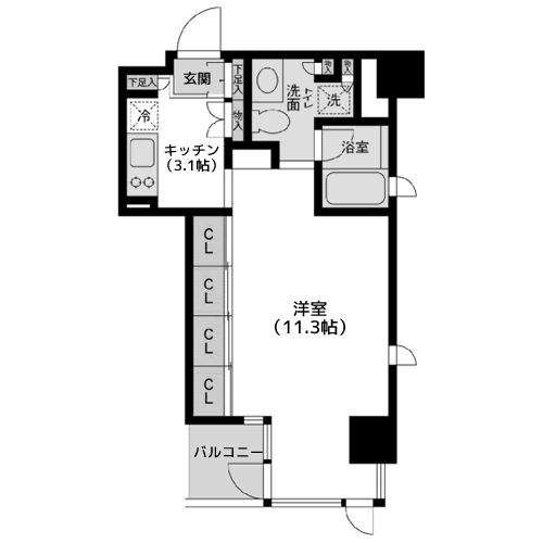 レジデンス白金パークフロント - 間取り図