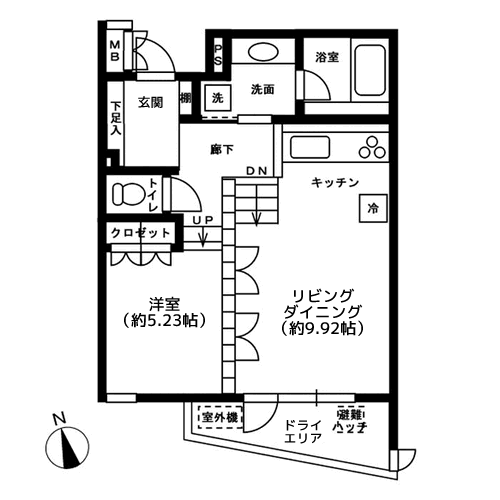NTPRレジデンス下馬 - 間取り図