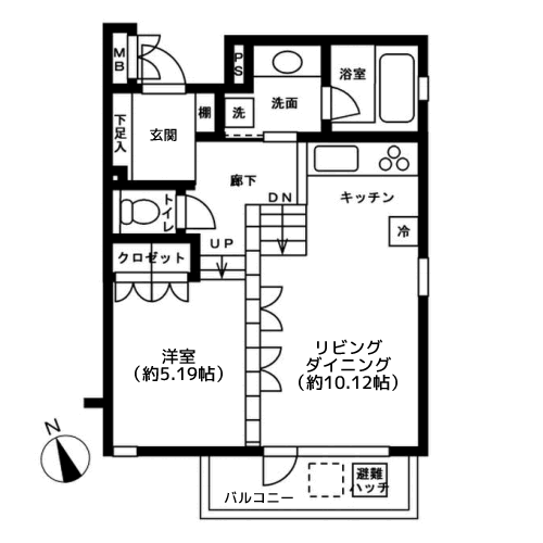 NTPRレジデンス下馬 - 間取り図