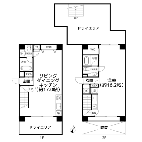 レガリア都立大レジデンス - 間取り図