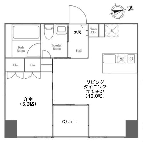 レグノ・プレミア高輪 - 間取り図