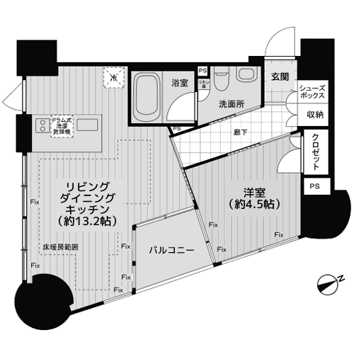 レグノ・プレミア高輪 - 間取り図