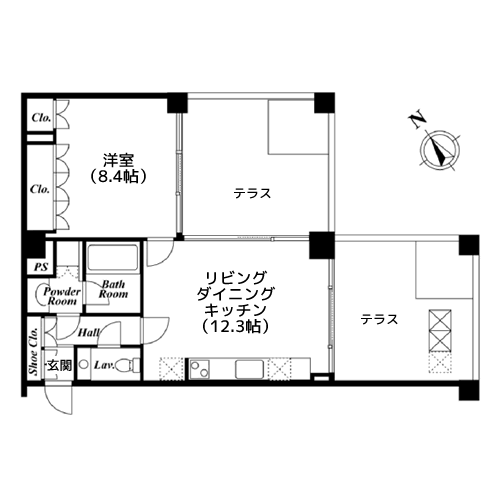 Qiz広尾 - 間取り図