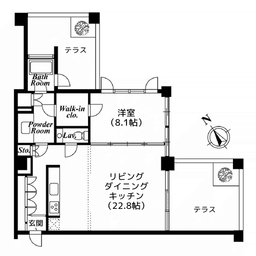 Qiz広尾 - 間取り図