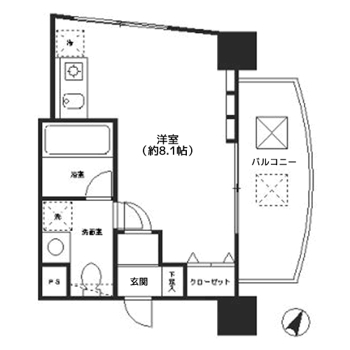 レジディア恵比寿 - 間取り図