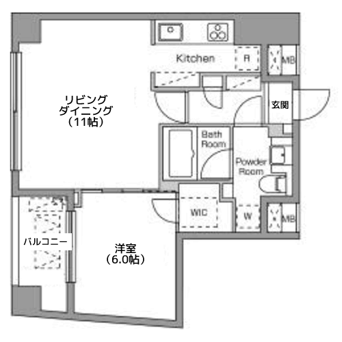 レジディア恵比寿南 - 間取り図