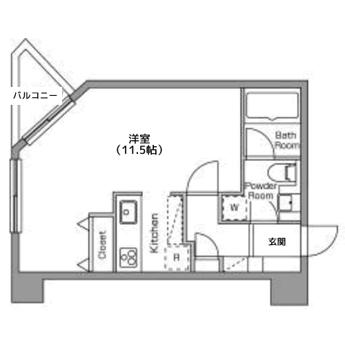 レジディア恵比寿南 - 間取り図