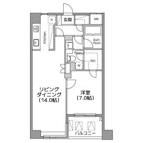 レジディア恵比寿南 - 間取り図