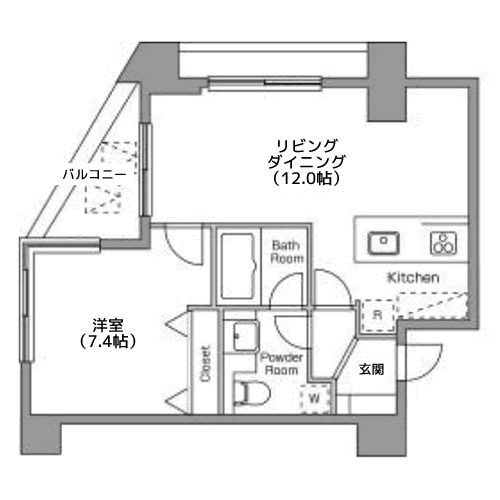 レジディア恵比寿南 - 間取り図