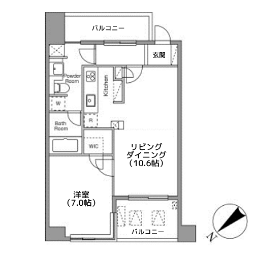 レジディア恵比寿南 - 間取り図