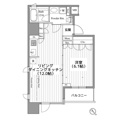 レジディア東銀座 - 間取り図