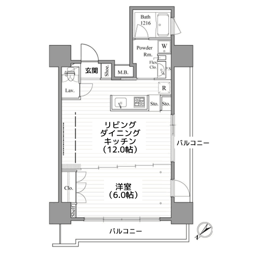 レジディア東銀座 - 間取り図