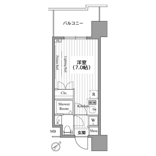 レジディア東銀座 - 間取り図