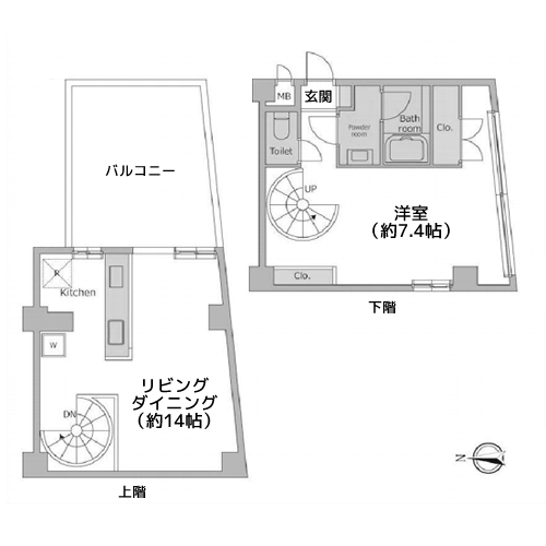 レジディア自由が丘Ⅱ - 間取り図