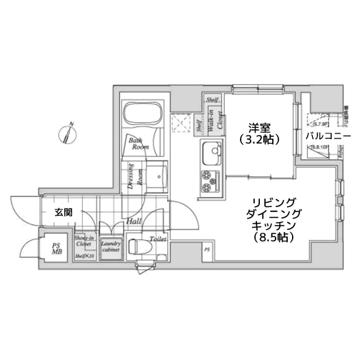 レジディア神田 - 間取り図