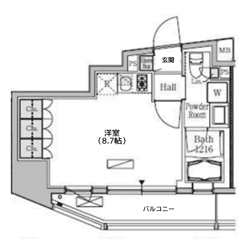 レジディア九段下Ⅱ - 間取り図