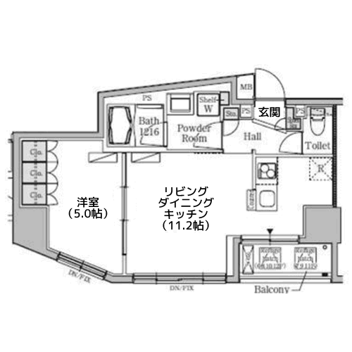 レジディア九段下Ⅱ - 間取り図