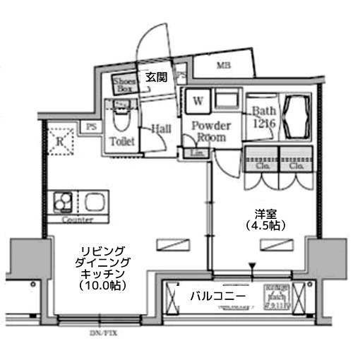 レジディア九段下Ⅱ - 間取り図