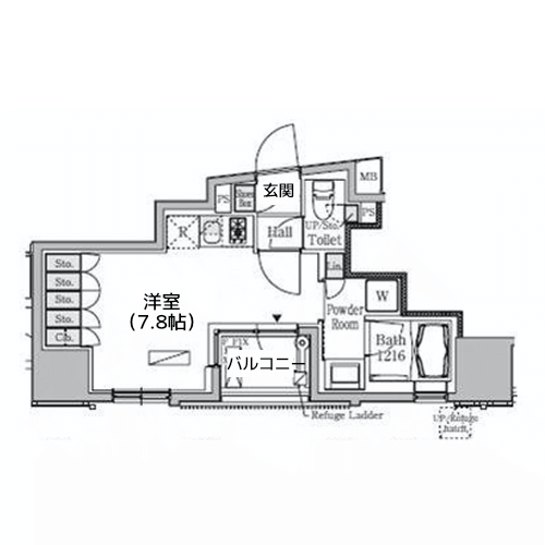 レジディア九段下Ⅱ - 間取り図