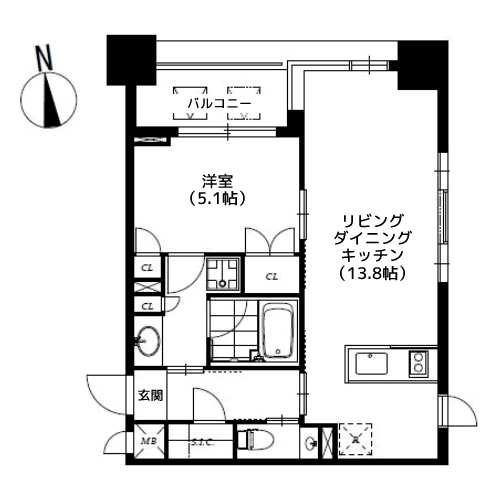 レジディア日本橋馬喰町Ⅲ - 間取り図