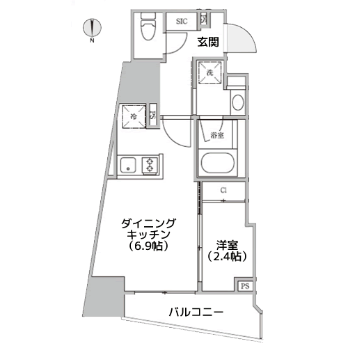 レジディア御茶ノ水Ⅱ - 間取り図
