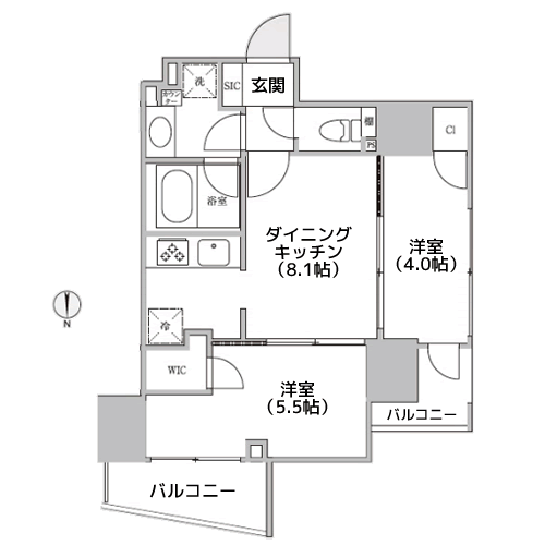 レジディア御茶ノ水Ⅱ - 間取り図