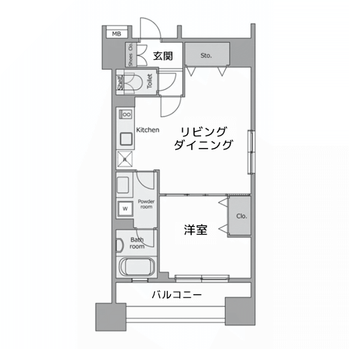 レジディア芝大門Ⅱ - 間取り図