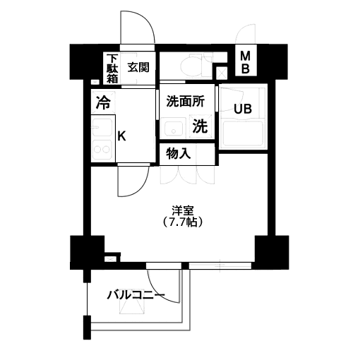 レジディア白金高輪 - 間取り図