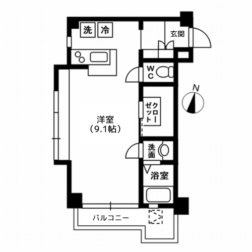 レジディア代々木Ⅱ - 間取り図