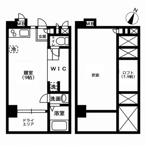 レジディア代々木Ⅱ - 間取り図