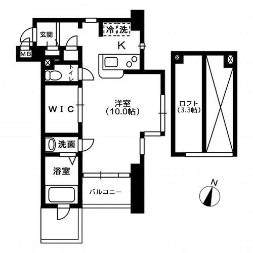レジディア代々木Ⅱ - 間取り図