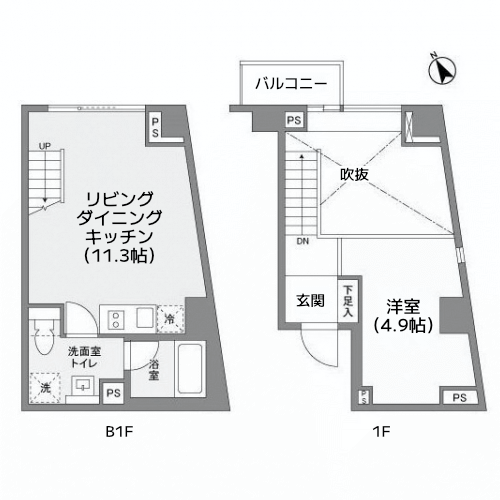 フルハウス代々木 - 間取り図