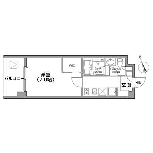 レジディア祐天寺 - 間取り図