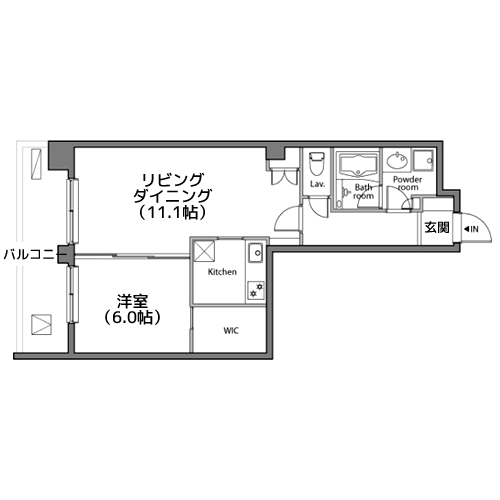レジディア祐天寺 - 間取り図