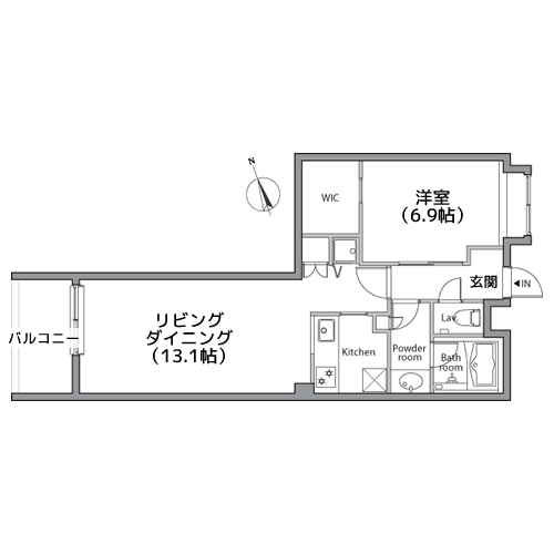 レジディア祐天寺 - 間取り図