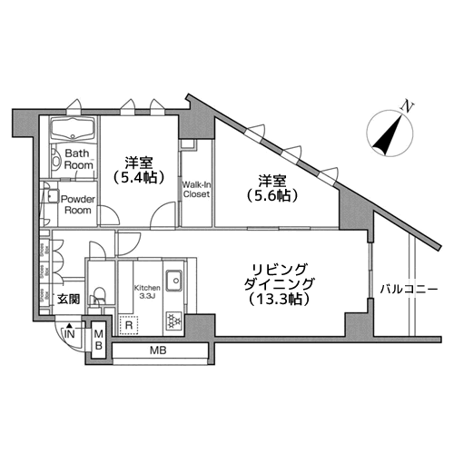 レジディアタワー中目黒 - 間取り図