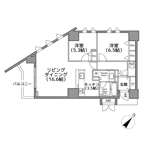 レジディアタワー中目黒 - 間取り図