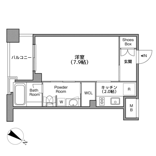 レジディアタワー中目黒 - 間取り図