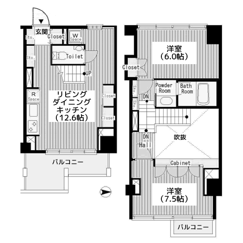 ROKA TERRAZZA - M13タイプ間取り図