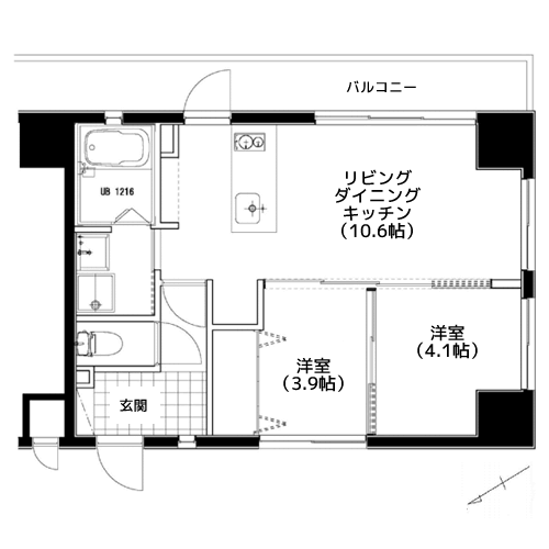 ONE ROOF FLAT - 間取り図