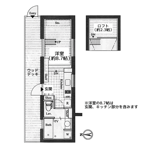 サンフェル恵比寿 - 間取り図