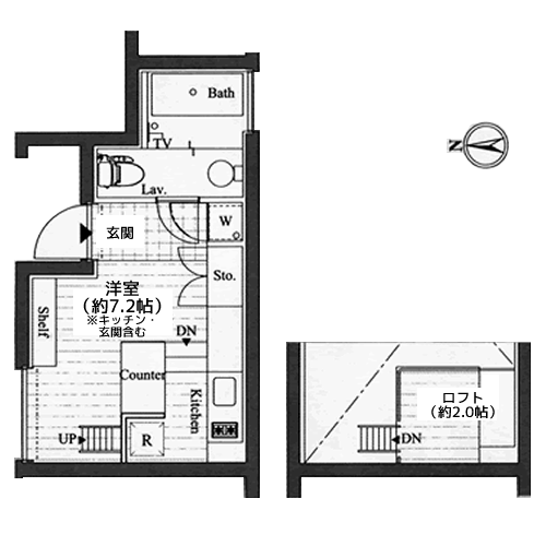 サンフェル恵比寿 - 間取り図