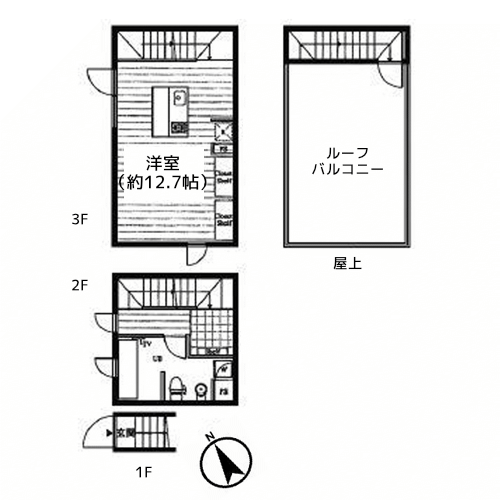 サンフェル神宮前 - 間取り図