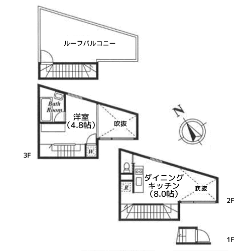 サンフェル神宮前 - 間取り図