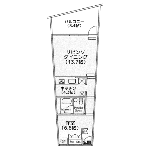 芝白金ホームズ - 間取り図