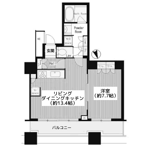 芝浦アイランド グローヴタワー - 間取り図