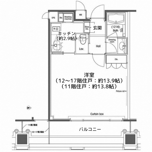 品川グラスレジデンス - 間取り図