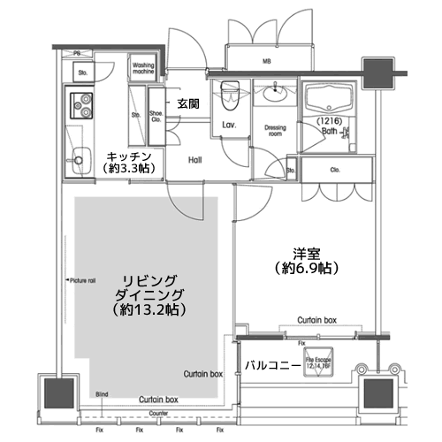 品川グラスレジデンス - 間取り図